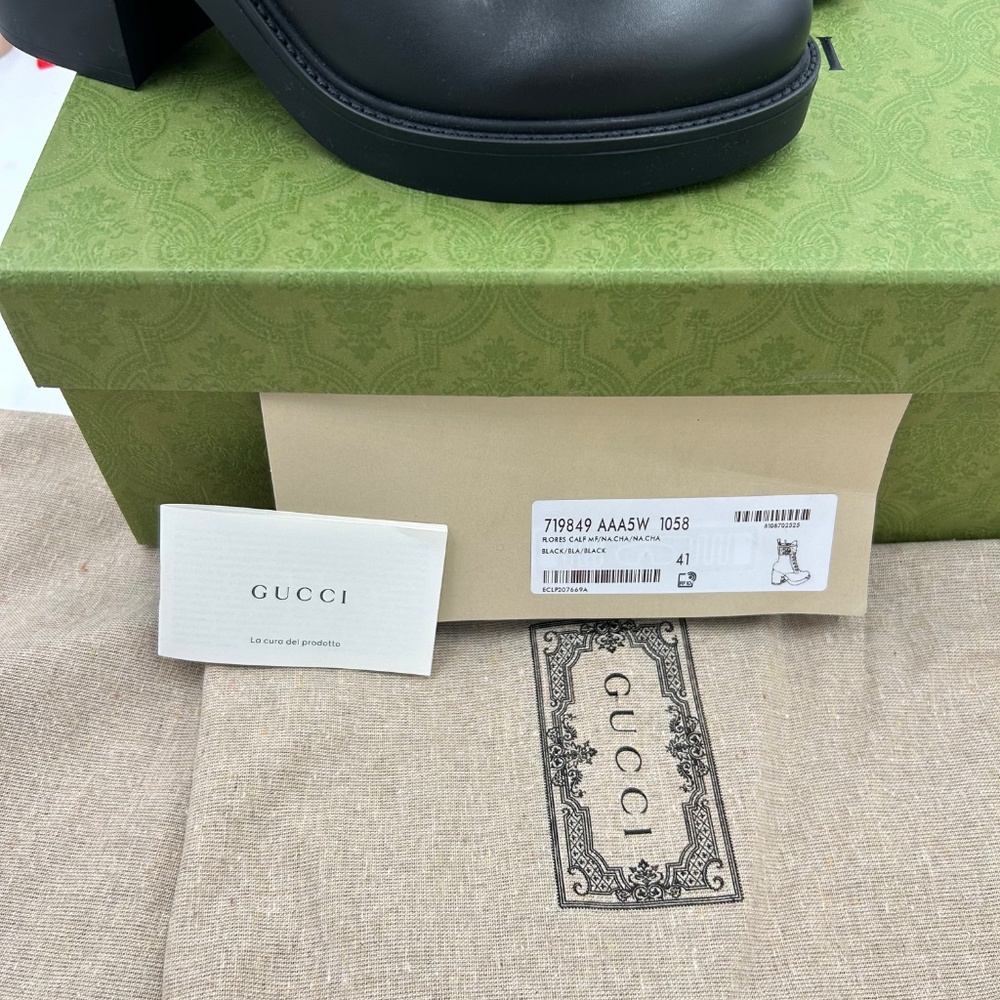 ************Gucci women’s GG Marmontblock heel boots size 41 /10 US - Picture 5 of 9